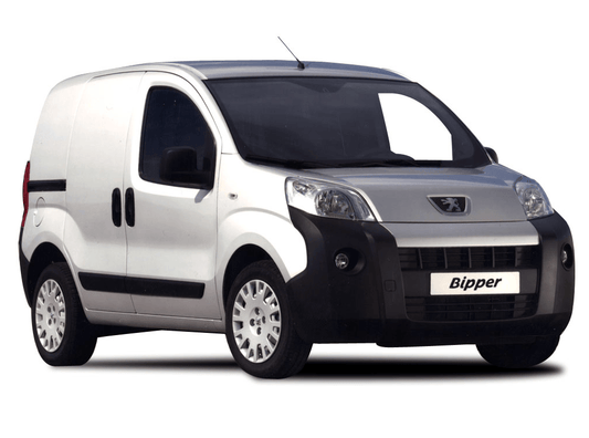 Peugeot Bipper van with 2007-2017 ply lining interior, showing the cargo space with protective wooden panels.