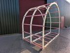 Shropshire CNC glamping pod frame arch kit, 3.2m modular building structure with metal frame and arch design for outdoor accommodation.