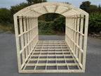 Basic Shepherds Hut Frame Kit from Shropshire CNC, modular building frame measuring 2.59 meters wide, with metal structural components.