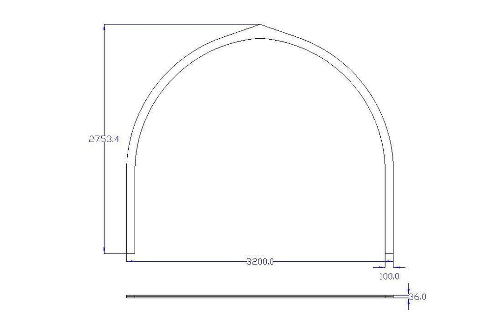 Shropshire CNC glamping pod frame arch, 3.2m modular building structure with wooden panels and arch design for outdoor accommodation