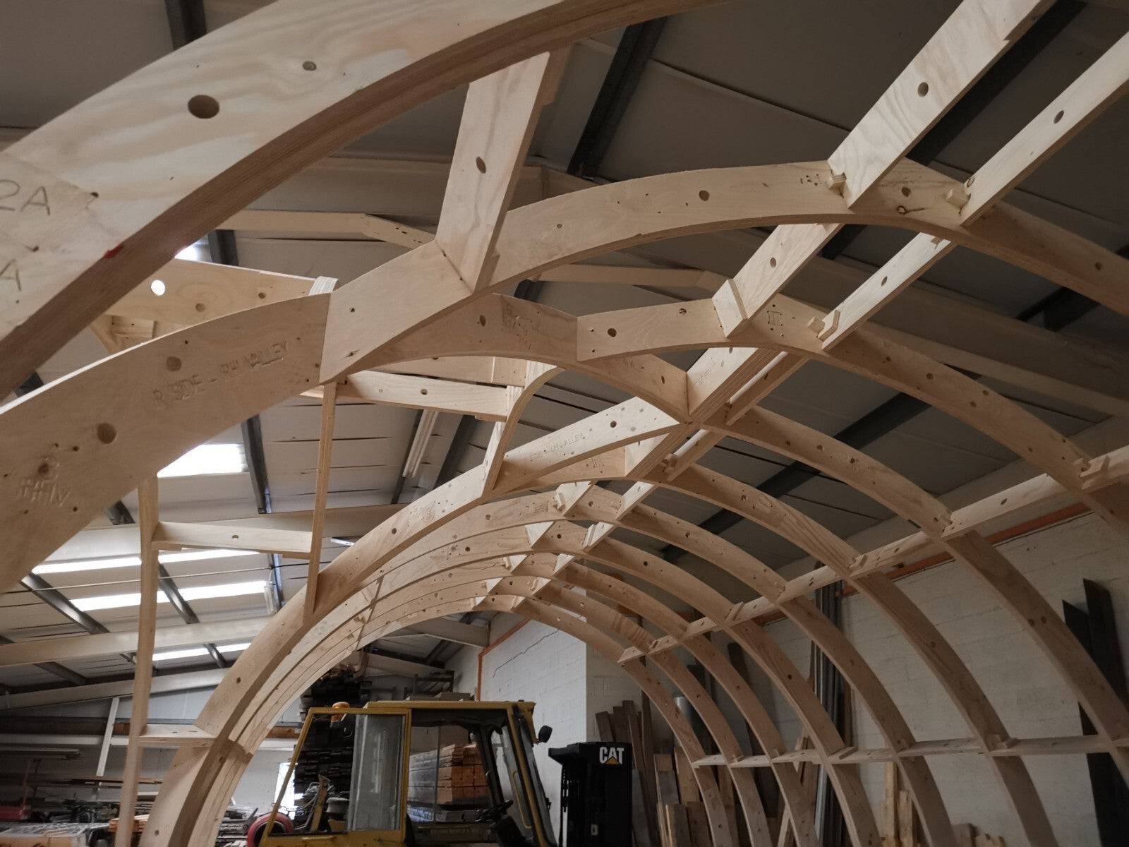 Shropshire CNC XL Centre Door Pod Frame Kit for modular buildings, 10m by 4m, showing the metal frame structure.
