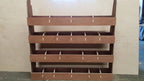 Peugeot Partner van racking with plywood shelving for tools, interior storage solution for commercial vehicle organization