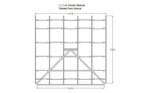 Shropshire CNC XL Center Door Pod Frame Kit for modular buildings, measuring 2.698m by 2.55m with a central door opening.