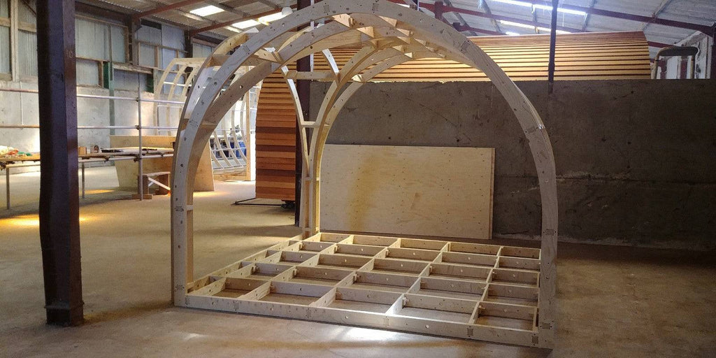 Shropshire CNC XL Center Door Pod Frame Kit for modular buildings, measuring 2.698m x 2.55m, with metal frame and door opening