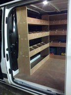 Ford Transit Custom SWB van shelving and racking tool organiser for efficient storage in 2012-2023 commercial vehicle.