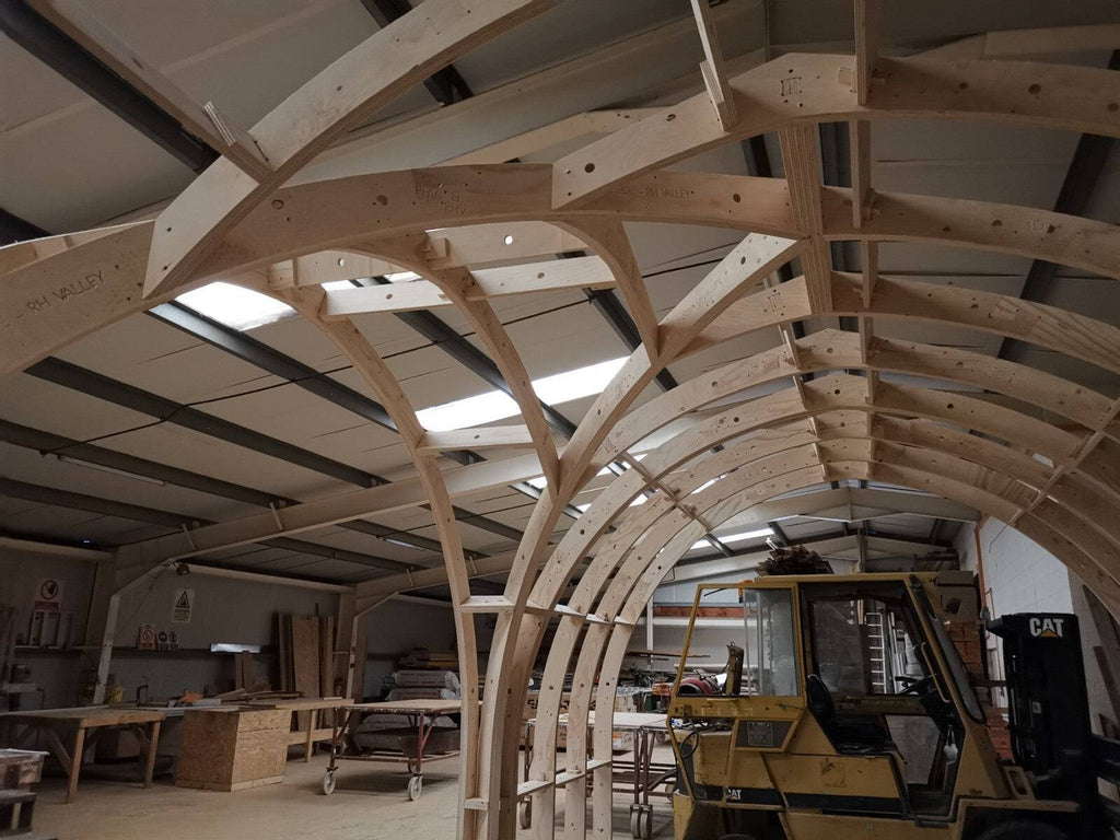 Shropshire CNC XL Centre Door Pod Frame Kit for modular buildings, 10m x 4m, showcasing the sturdy frame structure.