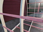 Shropshire CNC glamping pod frame arch kit, 3.2m modular building structure with metal supports and wooden panels.
