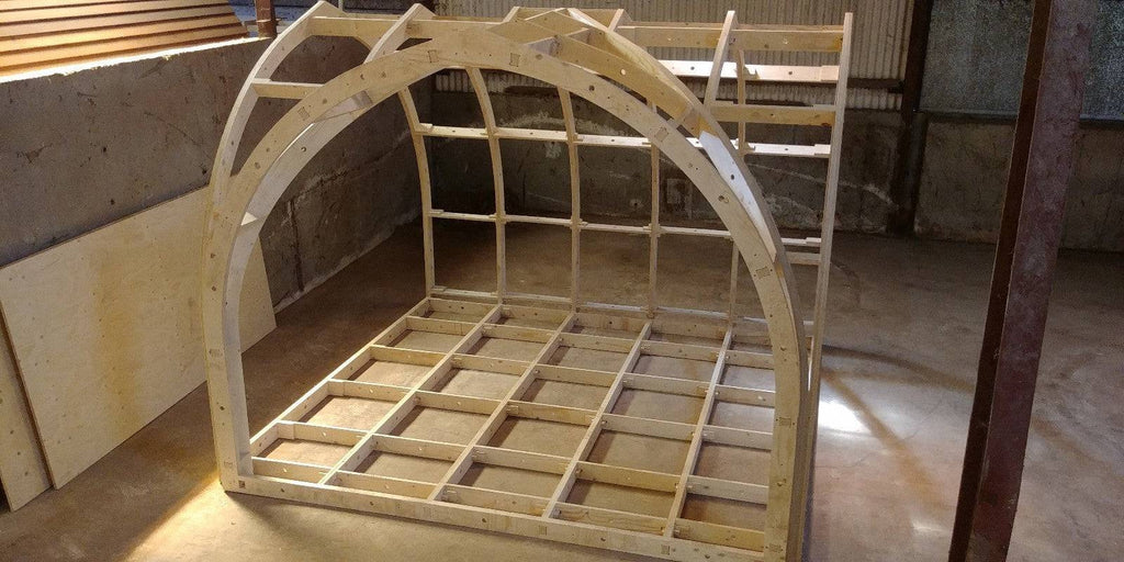 Shropshire CNC XL Center Door Pod Frame Kit for modular buildings, featuring metal frame with door opening, 2.698m x 2.55m size