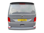 VW T5 T6 tailgate ply lining for van interior, showing textured wooden paneling on the tailgate of the vehicle.