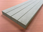Shropshire CNC MDF 6mm V Groove Wall Panel Kit showing assembled wall panels with V-groove design and smooth MDF surface