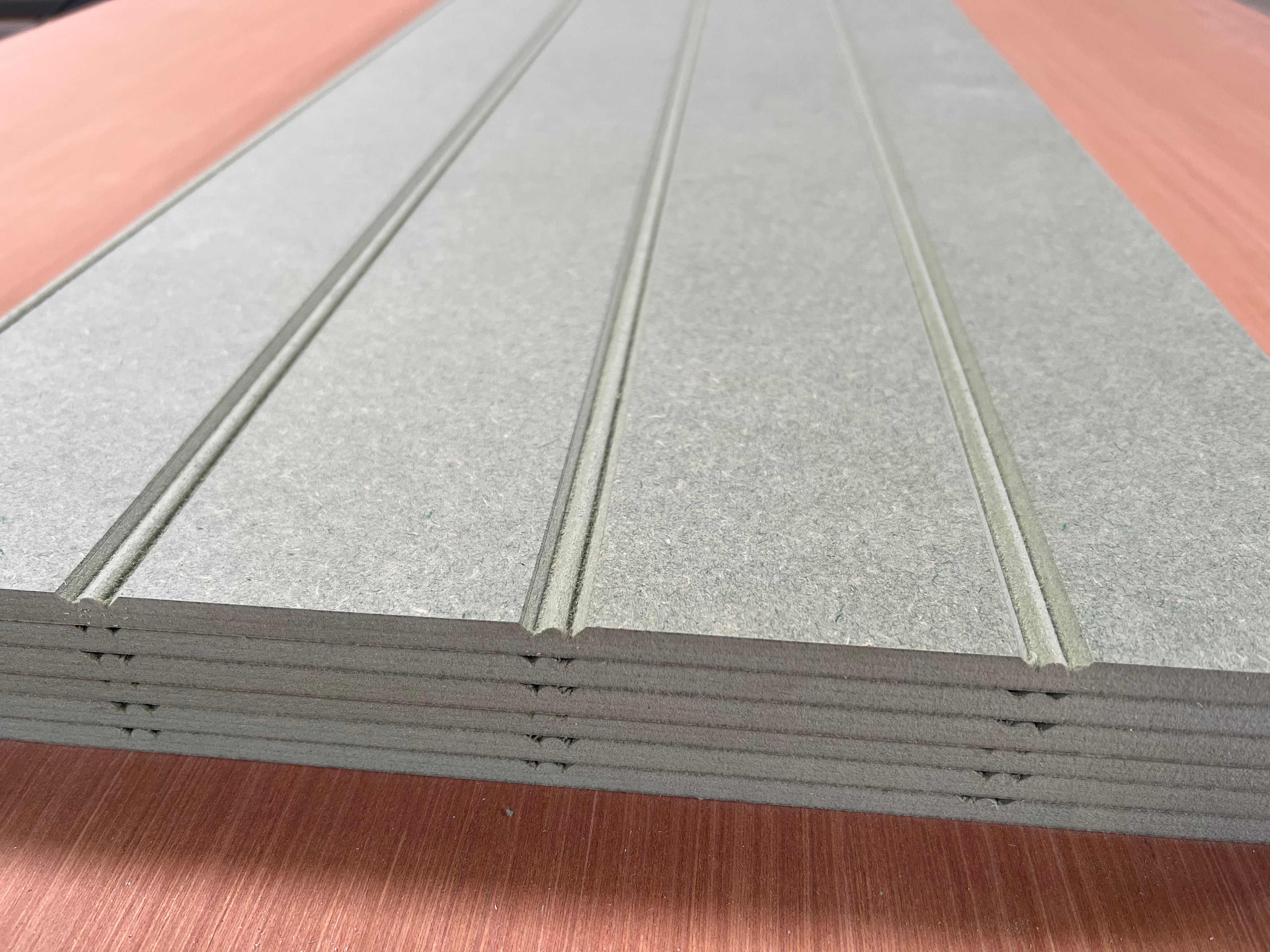 Shropshire CNC MDF 9mm Bead & Butt Wall Panel Kit showing assembled decorative wall panels with bead details and smooth finish.