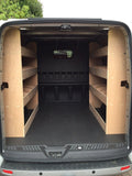 Ford Transit Custom crew cab L2 LWB van parts, double rear set plywood, suitable for 2012-2023 commercial vehicle upgrades.
