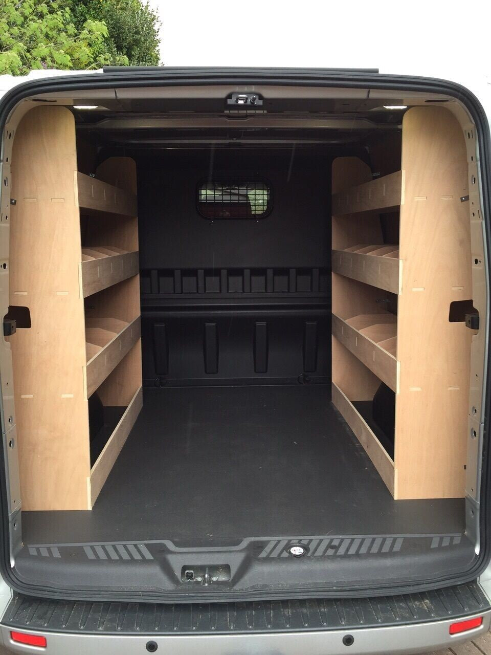 Ford Transit Custom crew cab L2 LWB van parts, double rear set plywood, suitable for 2012-2023 commercial vehicle upgrades.