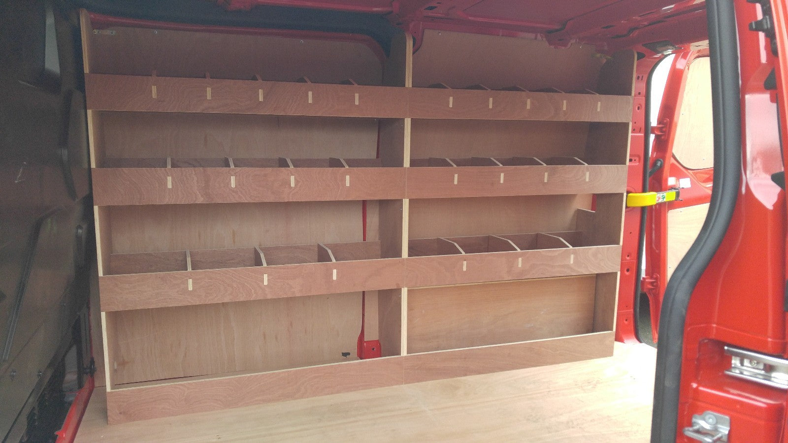 Ford Transit Custom SWB 2012-2023 double O/S unit plywood van part for commercial vehicle repairs and upgrades.