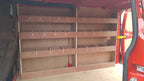 Ford Transit Custom SWB 2012-2023 double O/S unit plywood vehicle part for commercial van or pickup.