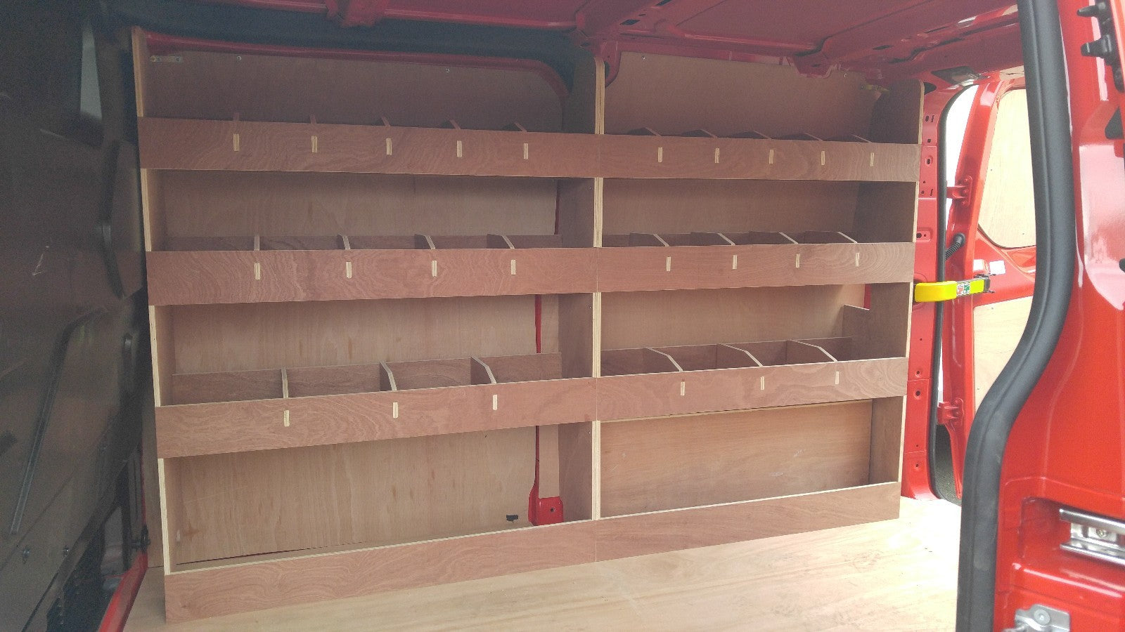 Ford Transit Custom SWB 2012-2023 double O/S unit plywood vehicle part for commercial van or pickup.