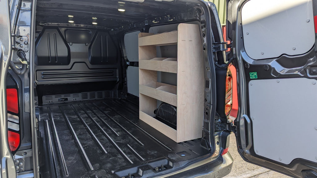 Ford Transit Custom SWB 2024+ single O/S rear unit plywood for commercial van cargo area, vehicle parts and accessories.