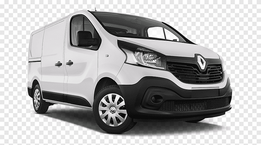 Renault Trafic van with ply lining interior from 2014-2018, showing the cargo space and lining details inside the vehicle.