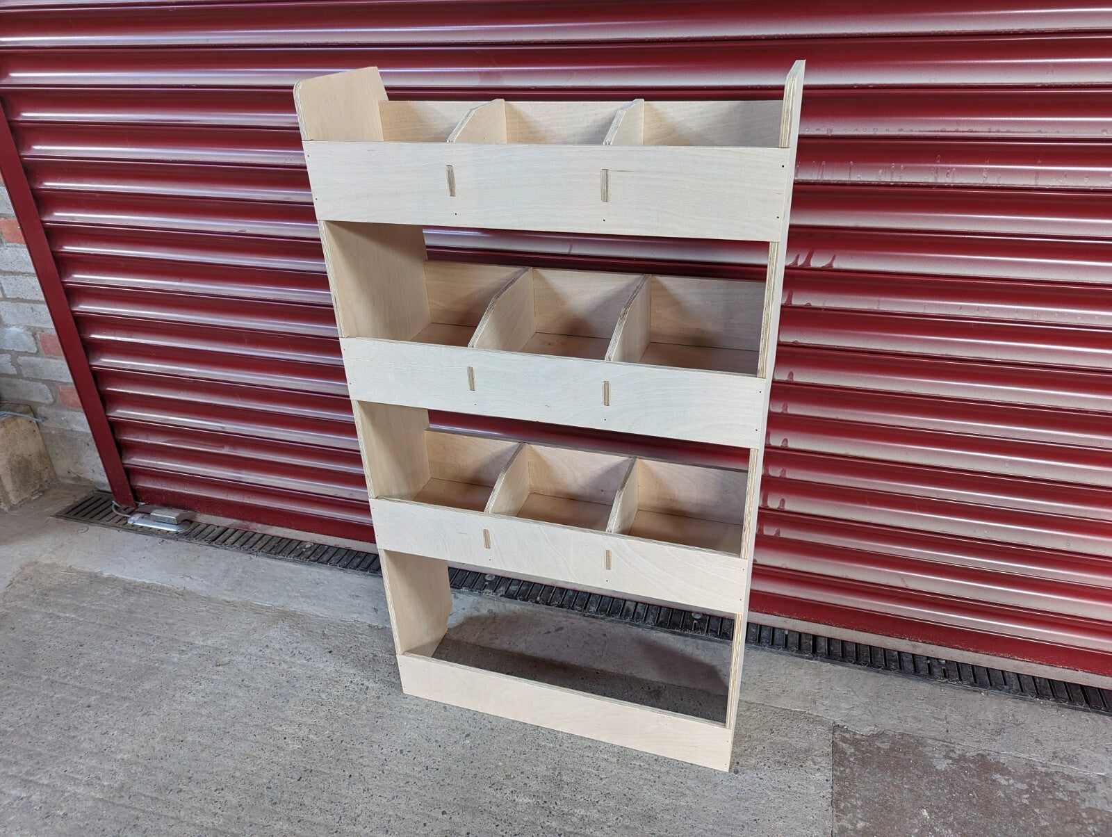 RS Ford Transit Connect van racking and storage shelving on passenger side, installed in 2014 model for organized van interior.