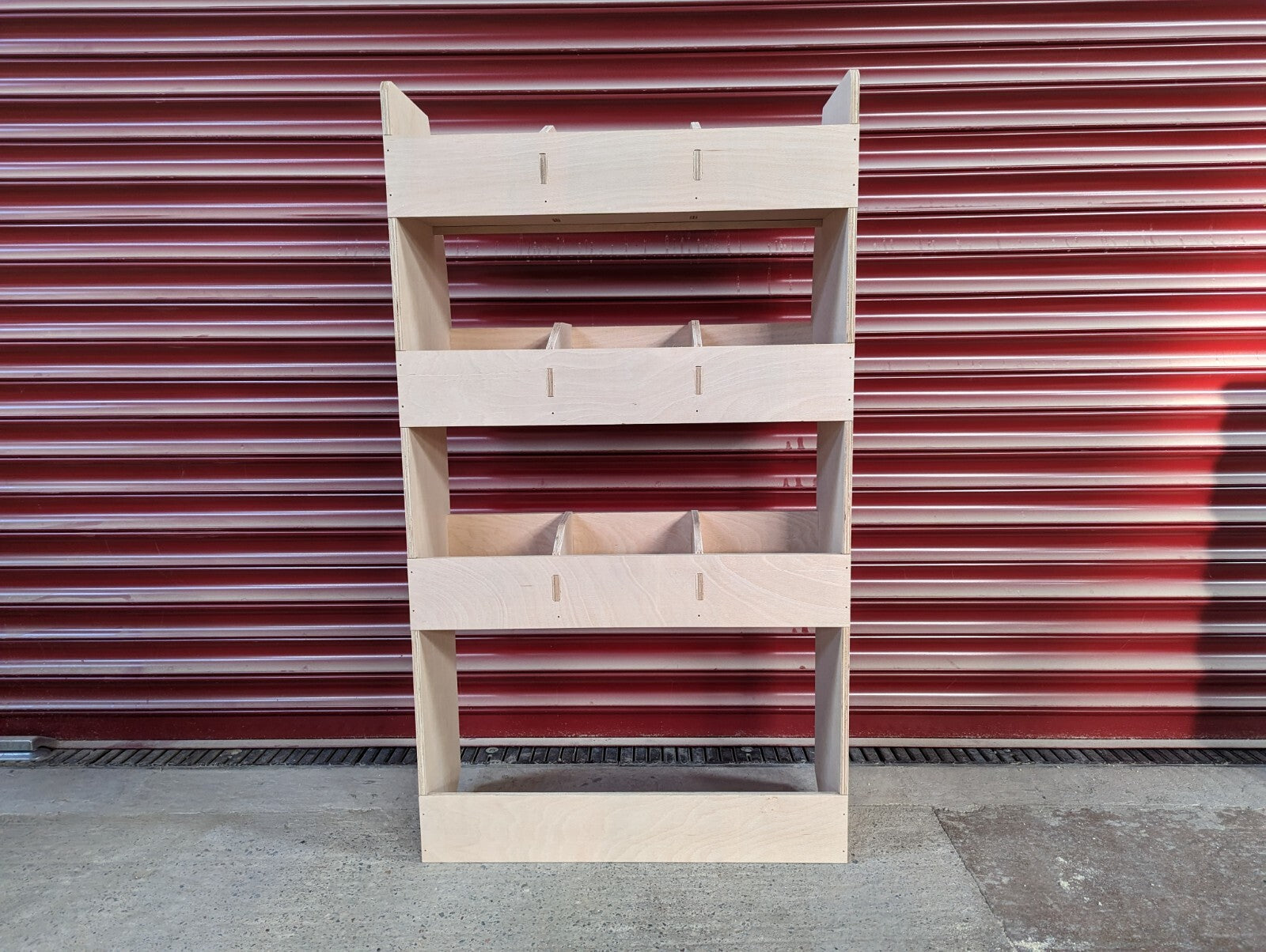 RS Ford Transit Connect van racking and shelving on the passenger side for 2014 and newer models.