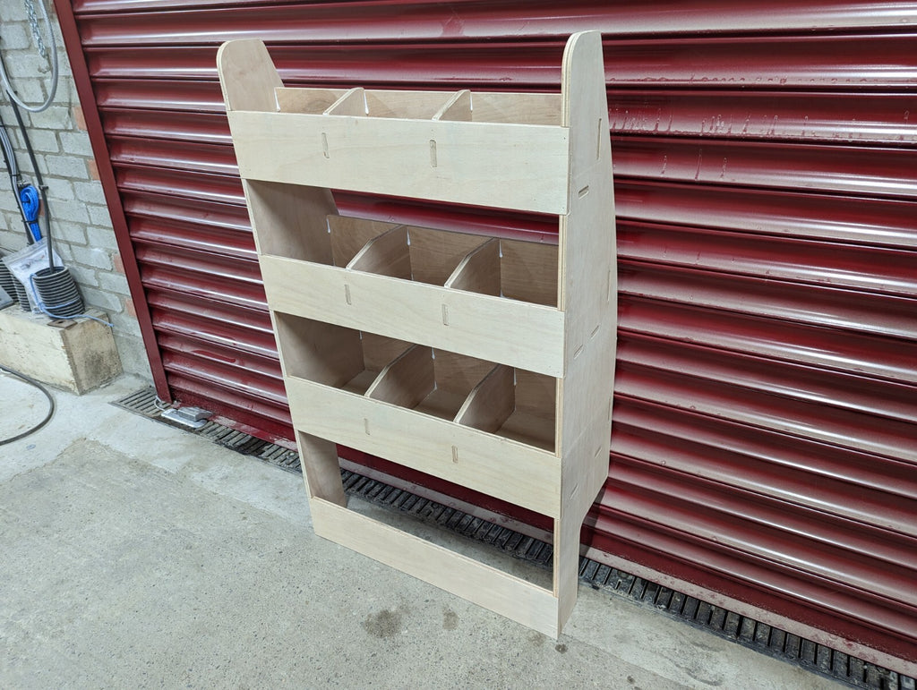RS VW Caddy SWB van racking and shelving organizer on near side, designed for tool storage and vehicle organization.