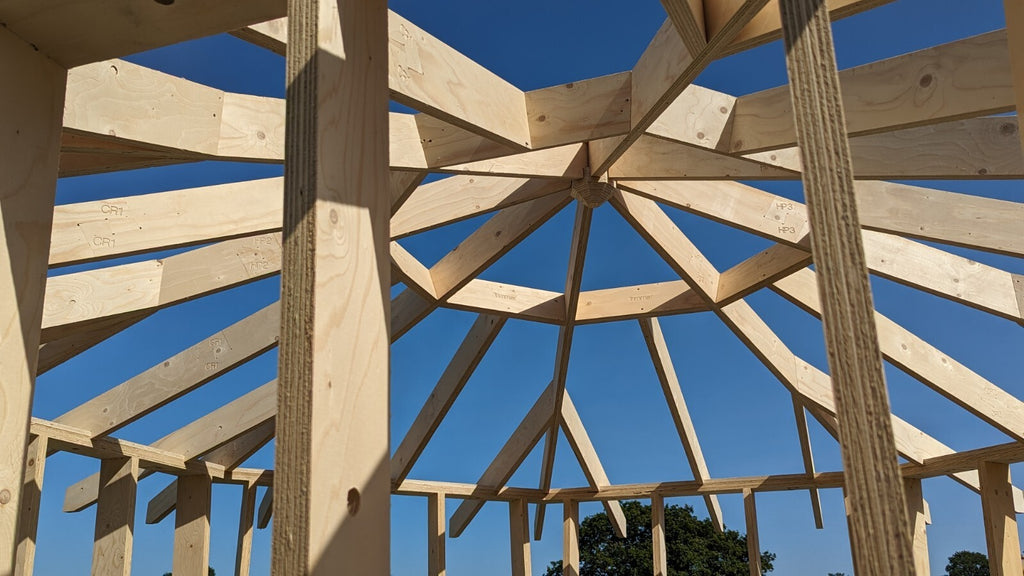 Shropshire CNC Octo Pod Frame Kit 4.0m, modular building structure with metal framing, suitable for customizable construction projects.