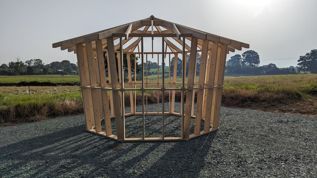 Shropshire CNC Octo Pod Frame Kit 4.0m modular building with steel frame, designed for customizable construction projects