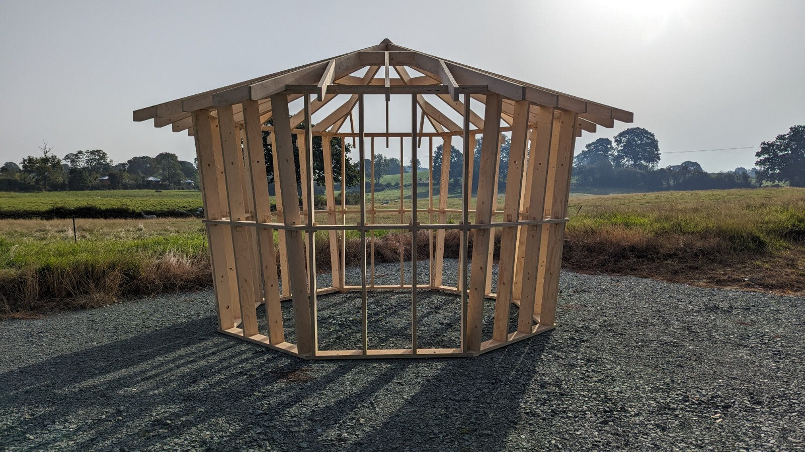 Shropshire CNC Octo Pod Frame Kit 4.0m modular building with steel frame, designed for customizable construction projects