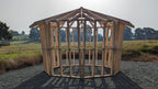 Shropshire CNC Octo Pod Frame Kit, 4.0m modular building structure with metal frame and components.