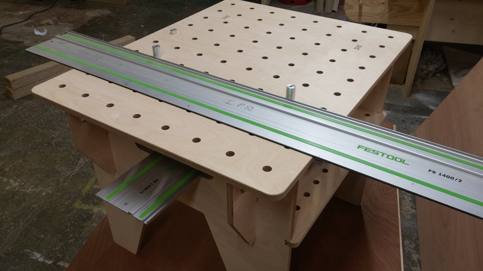 Shropshire CNC knock down work bench with birch plywood top, measuring 1000 x 800 mm, suitable for workshop and jig use.