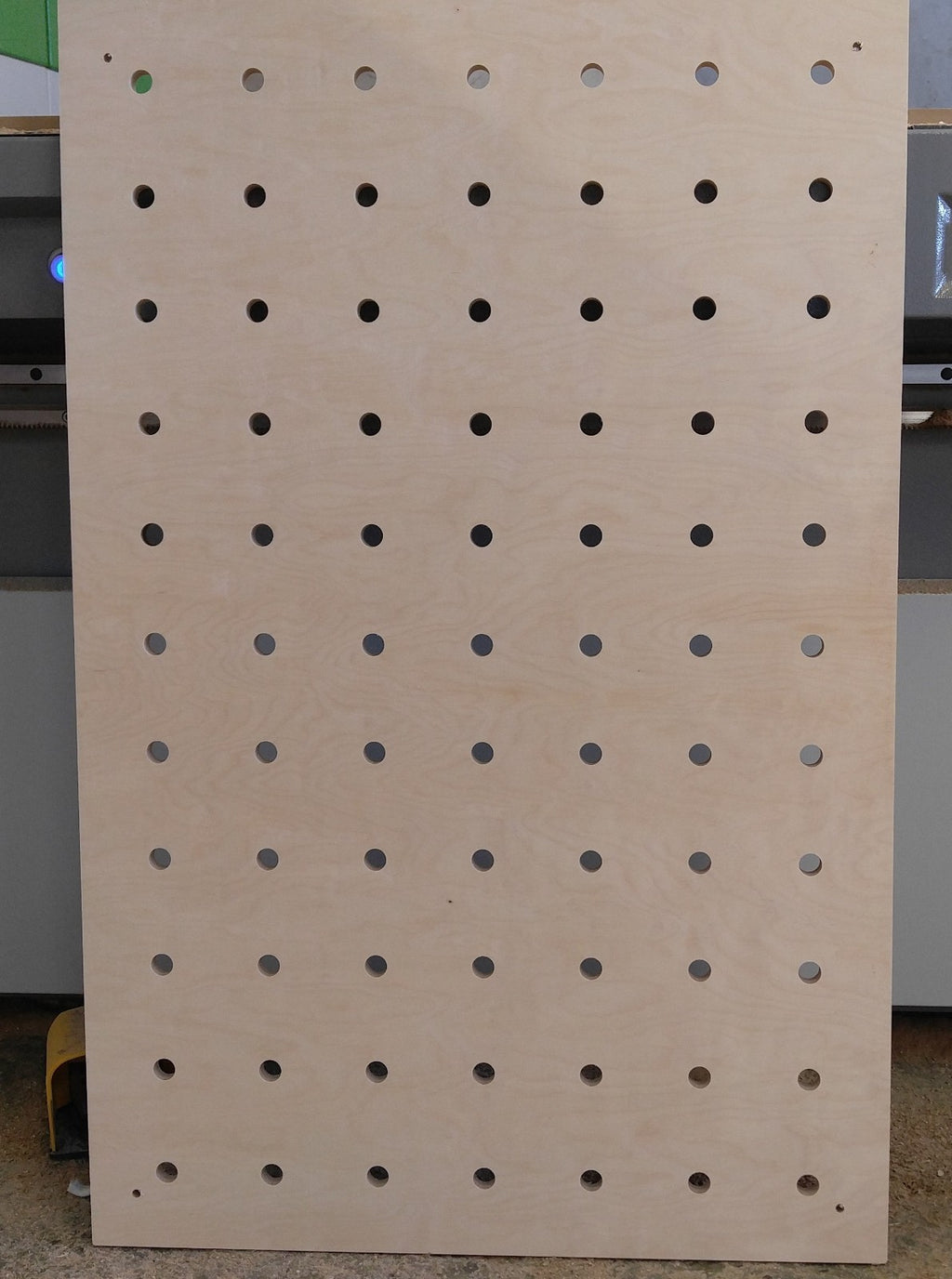Shropshire CNC MFT/3-LP Birch table top for workshop jigs, measures 1108 x 718 x 18mm, with a smooth wooden surface.