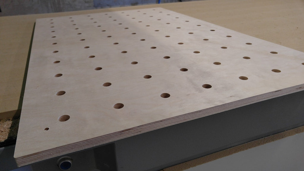 Shropshire CNC MFT/3-LP Birch workshop table top, 1108 x 718 x 18mm, ideal for workshop and jig applications.