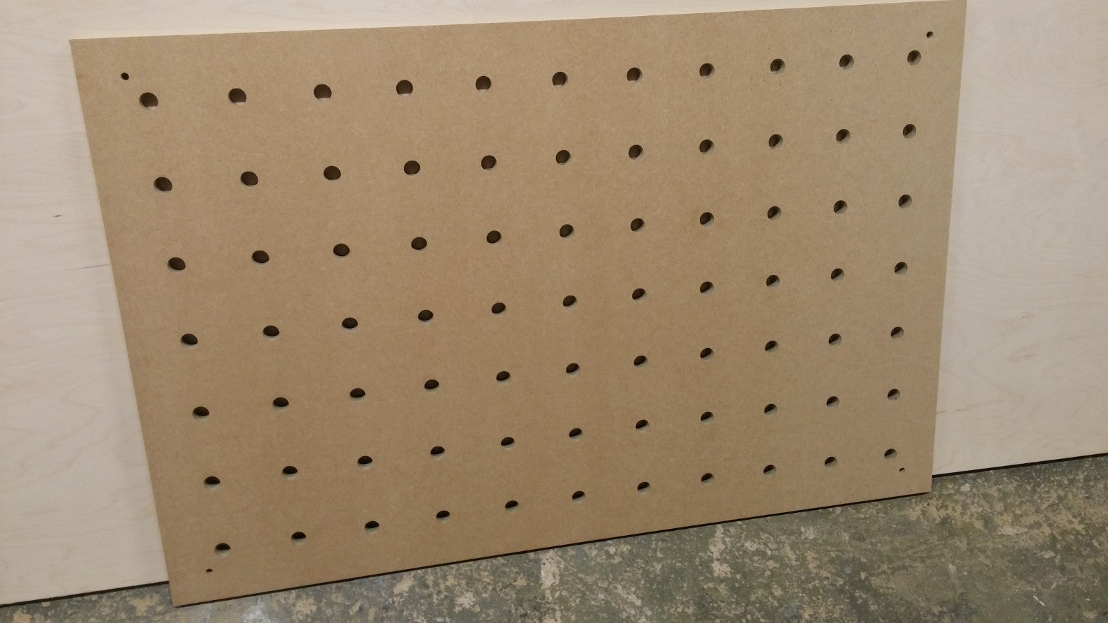 Shropshire CNC MFT/3-LP MR MDF table top for workshops and jigs, 1108 x 718 x 18mm, with a smooth wooden surface.