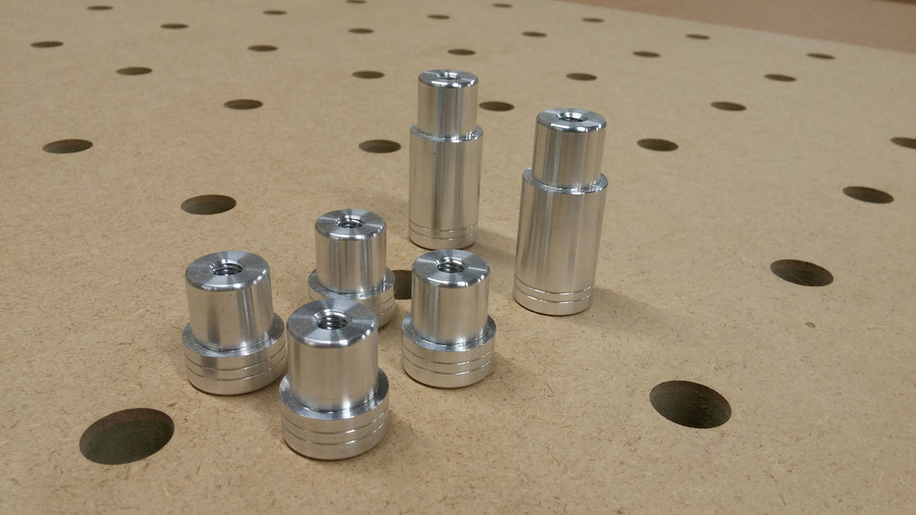 Shropshire CNC MFT/3-LP MR MDF workshop table top with dogset, 1108x718x18mm, ideal for woodworking and jig setups.
