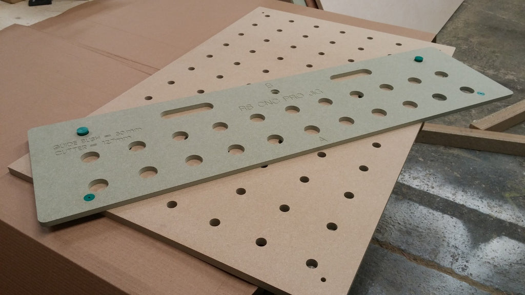 RS CNC PRO Jig for workshop projects, made from MR MDF, by Shropshire CNC, designed for precise woodworking and jigs.