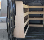 VW Transporter T7 SWB triple unit van shelving tool organiser for commercial vehicle storage and organization.